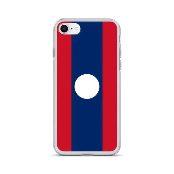 Telefon skal - PIXELFORMA - Laos flagga - Kompatibel med iPhone 6 - Mjuk - Stötdämpande - Silikon