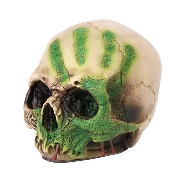 Dekorativt kranium - LITEN CLOWN - Halloween - 14 cm - Beige - Plast och resin