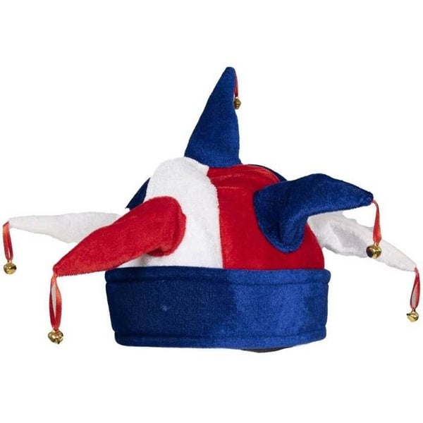 Trikolor velourklädda buffonsmössa - PTIT CLOWN - Accessoar för vuxendräkt