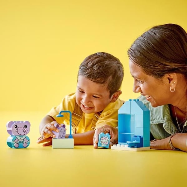 LEGO® 10413 DUPLO Mina första Mina Dagliga Ritualer - Bad, pedagogisk leksak för bebisar, Inkluderar 2 elefantfigurer