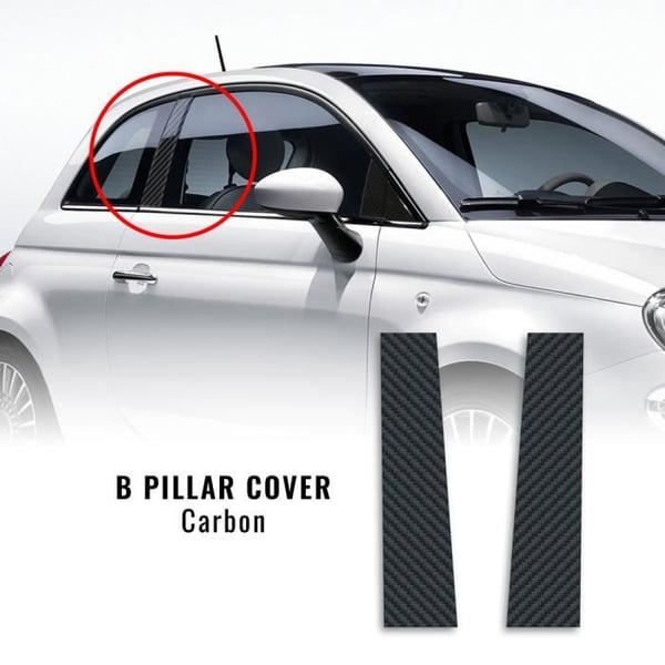 Klistermärken - Fiat - 500 Abarth - Kol - Reptålig - Lätt att applicera