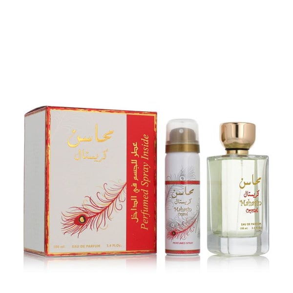Presentförpackning EDP - LATTAFA - Mahasin Crystal - 100 ml EDP - 75 ml DEO spray - Kvinna