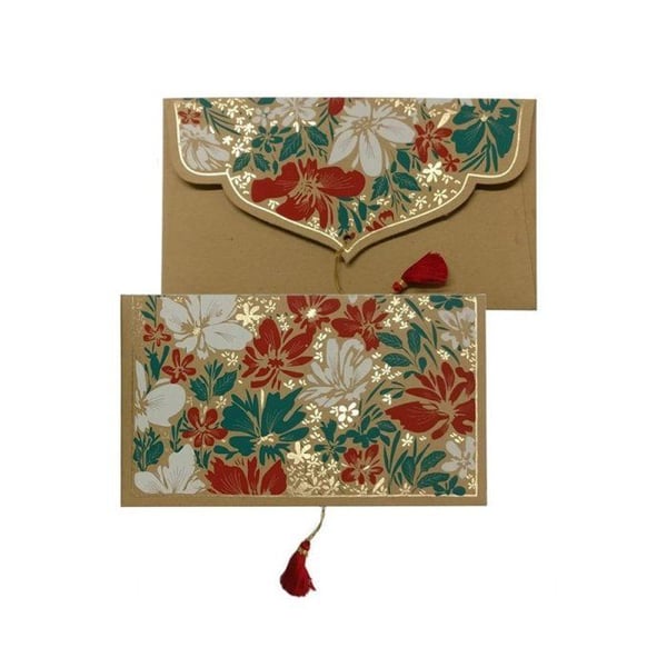 PAPERTREE BOUQUET Kraft/Röd+ Grön/Gold