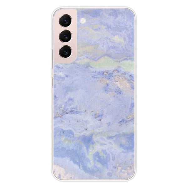 Silikonskal - Kompatibel med Samsung Galaxy S22 Plus - blårandig marmor design