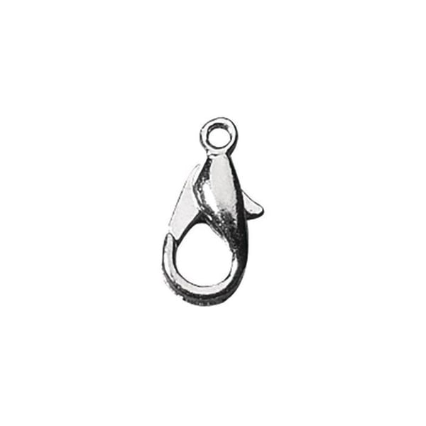 Karbinhake, platina, 13 mm, 2 st