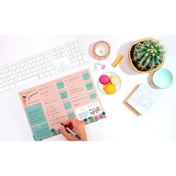 Planering med magnet - GRAINE CREATIVE VI HAR ALLA TALANG - A4 - 52 avtagbara ark - Rosa