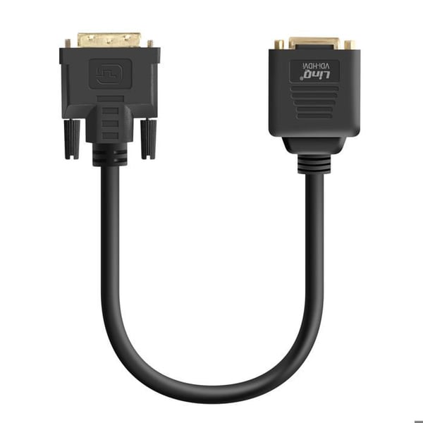 DVI-Han till DVI-D-Hona och HDMI-Hona Kompakt 33cm