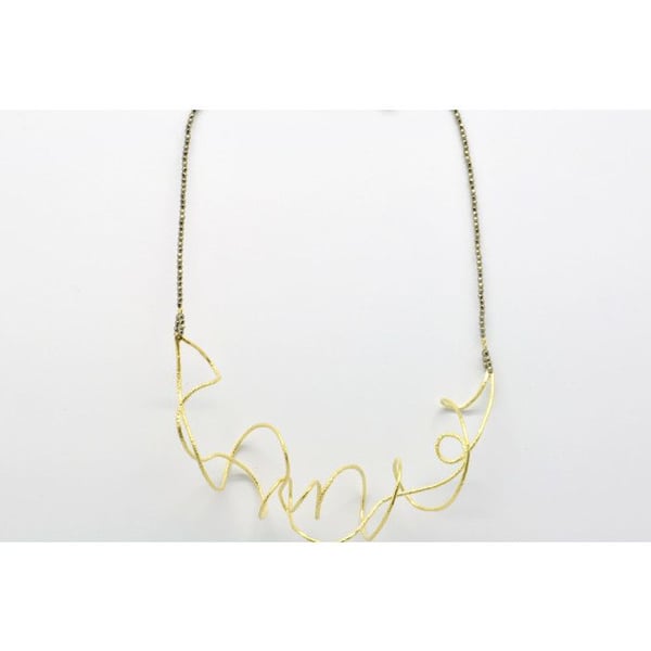 Georgia Charal - Trådhalsband i 925 silver förgyllt