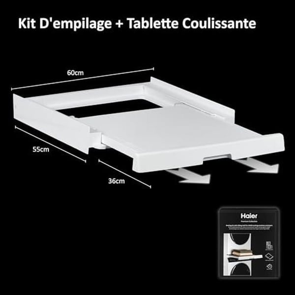 Haier Tvättmaskin och torktumlare Stacking Kit - Platssparande - Premium kvalitet - Vit