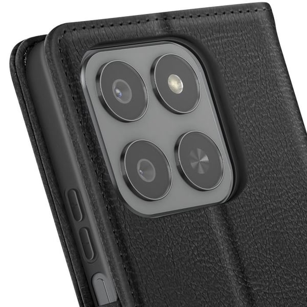 Plånboksfodral - AVIZAR - Honor 400 Smart - Svart - Prägling - Ställfunktion