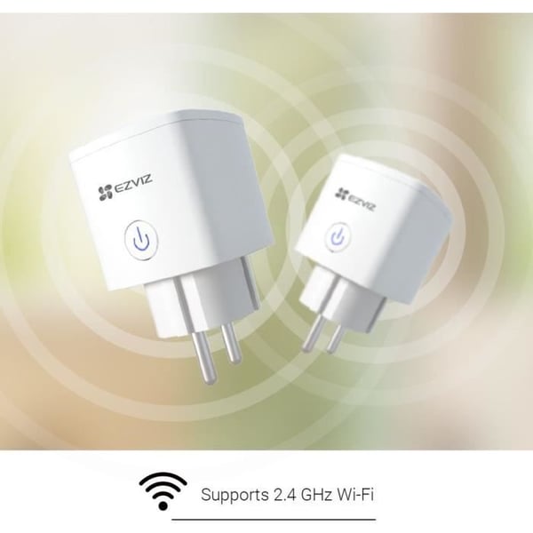 Smart stik - EZVIZ - T30-B - Wi-Fi 10A - Forbrugsanalyse - Program, timer - Energibesparelse