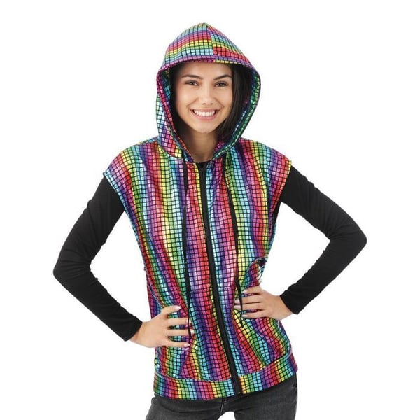 Discojacka med huva - PTIT CLOWN - PTIT CLOWN - Flerfärgad - Storlek L/XL - Vuxen
