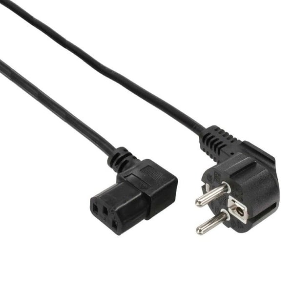 Strömkabel - Schuko - C13 - 1,8 m - Hannkontakt - Honkontakt