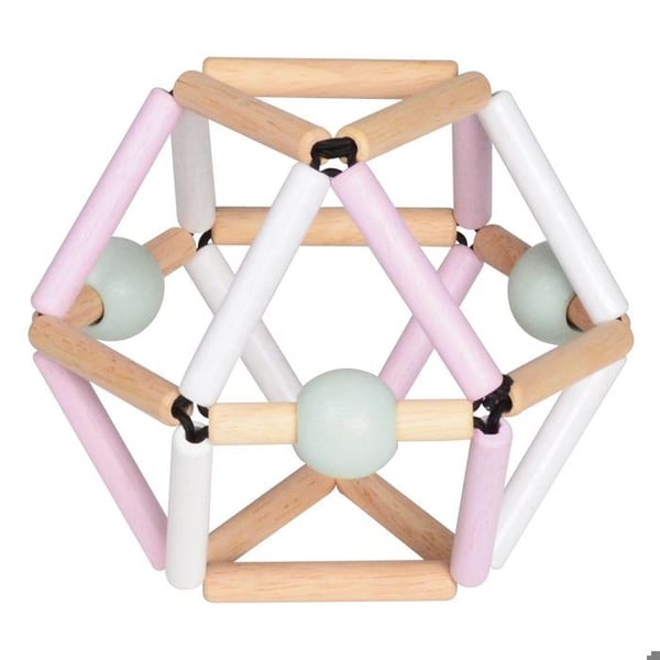 Nordisk rangle i rosa - Pink grabber - BASS ET BASS - Beige - TRÆ - Fra 6 måneder