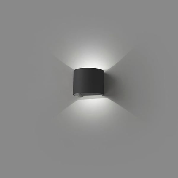 FARO Sunset trädgårdsvägglampa - Mörkgrå - 2 LED-lampor - IP54