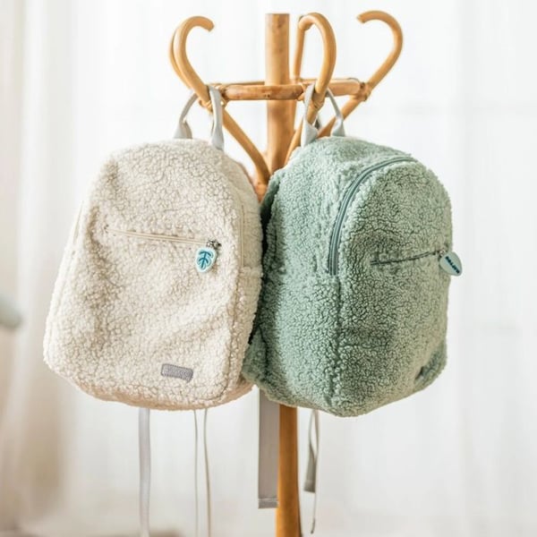 Barnryggsäck - Nattou - Teddy écru - 28x23x14 cm - Bekväm - Maskintvättbar