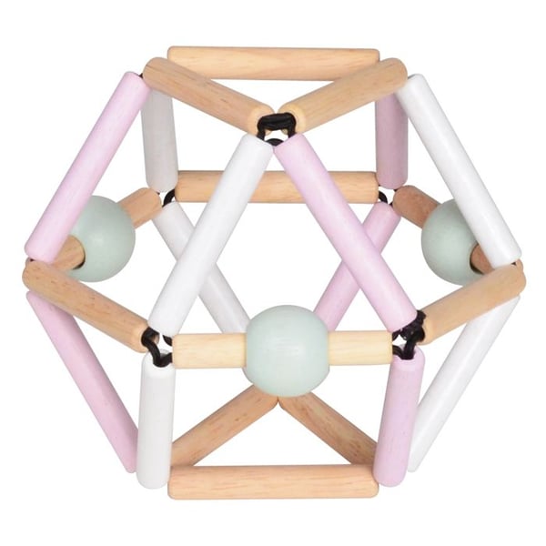 Nordisk rangle i rosa - Pink grabber - BASS ET BASS - Beige - TRÆ - Fra 6 måneder