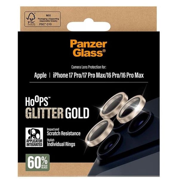 Skärmskydd - PANZER GLASS - iPhone 17 Pro/Pro Max - Glitter - Stötsäker - Represistent