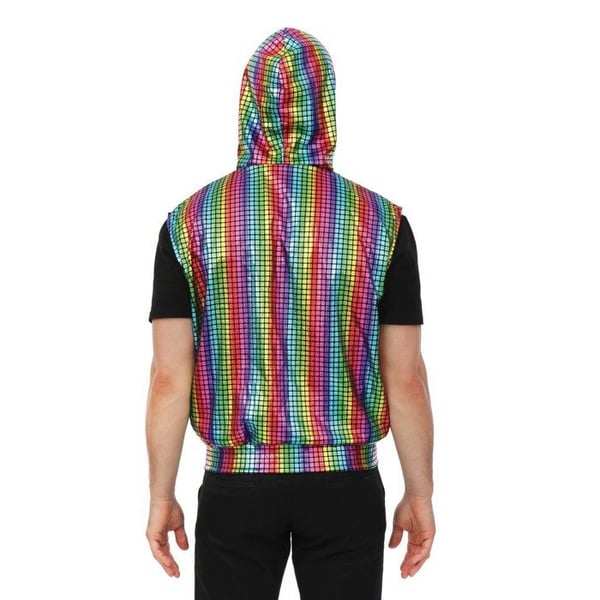 Discojacka med huva - PTIT CLOWN - PTIT CLOWN - Flerfärgad - Storlek L/XL - Vuxen
