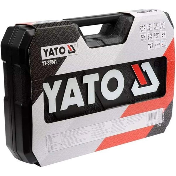 Verktygssats - YATO - YT-38841 - 216 delar - Krom vanadium stål - Knapptångar