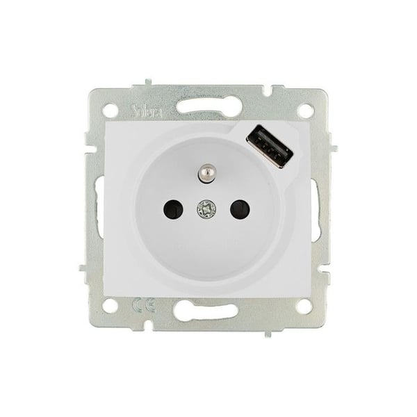 Bipolär bas T/tl 16a 250v med USB, shutters, S.europa Solera Erp60fusb
