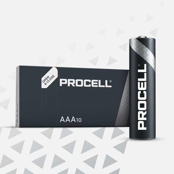 Förpackning med 100 AAA / LR03 1,5 V Duracell Industri/procell batterier