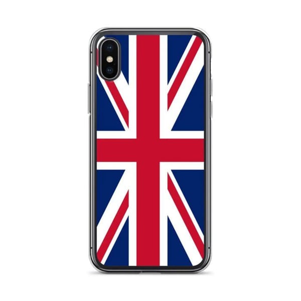 Mobilskal – Storbritannien Flagga – Kompatibel med iPhone XS – Mjuk Fodral – Slitstark och Stöttålig – Silikon – Pixelforma