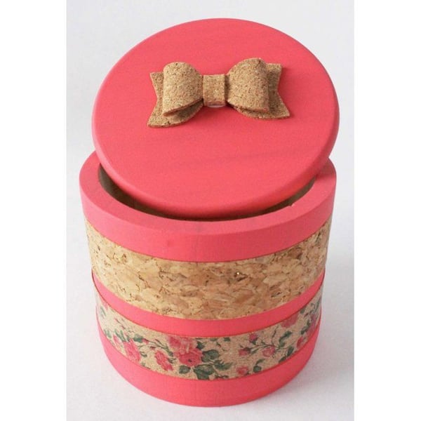 MégaCréa DIY - Korkband Flerfärgade Blommor 2,5 cm 2 m