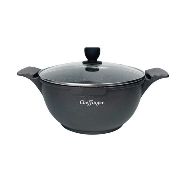 Induktionsgrytset - GENERISK - 6 delar - Aluminiumgjutning - Non-stick - Marmor