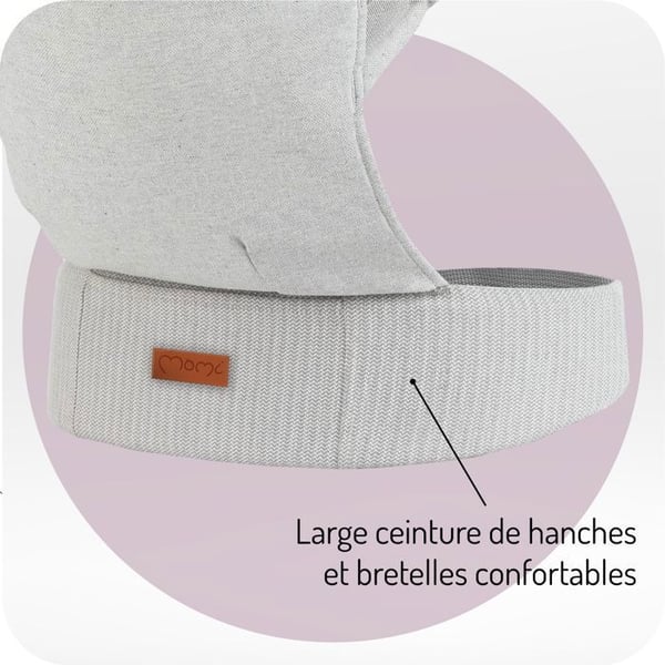 MoMi COLLET – Ergonomisk og Fysiologisk Bæresele – Foran / Bagpå – Justerbar – Op til 15 kg – Grå
