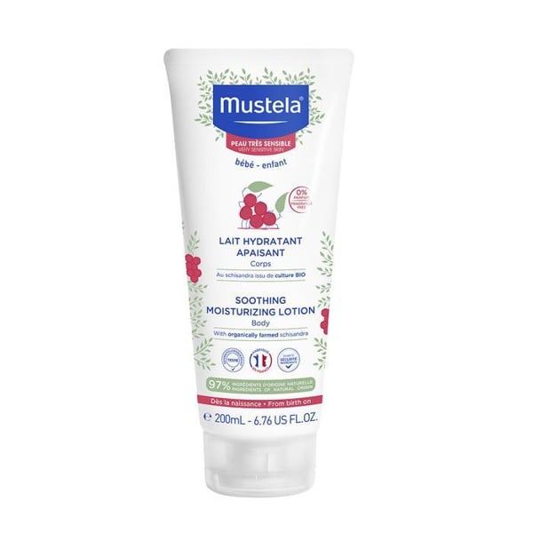 Fuktighetskräm - MUSTELA - 200ml - Lugnande - Hypoallergenisk - Mycket känslig hud