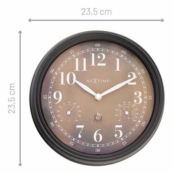Väggklocka och väderstation - NEXTIME - Jasmine 4318BR - Brun - Utomhus - AA-batteri