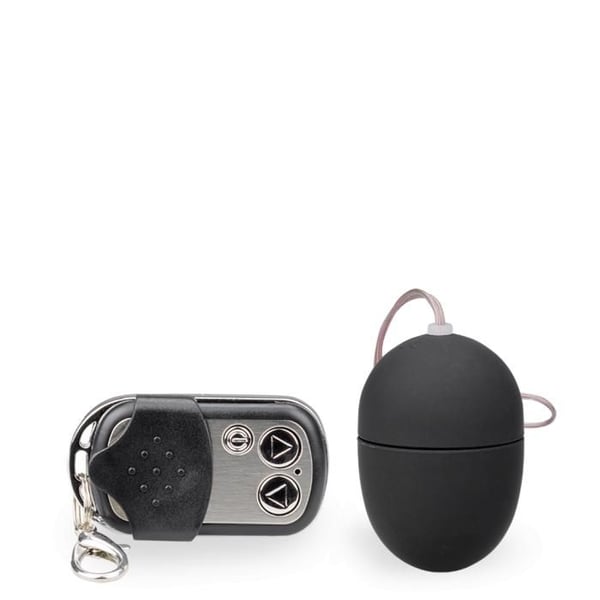 Vibrerande ägg liten fjärrstyrd - Fjärrkontrollerad vibrator för par - Svart