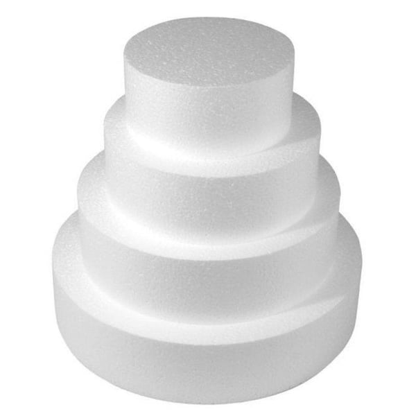Rayher - Tårta av polystyren Ø 30 x 10 cm Hög 28 cm 4 p