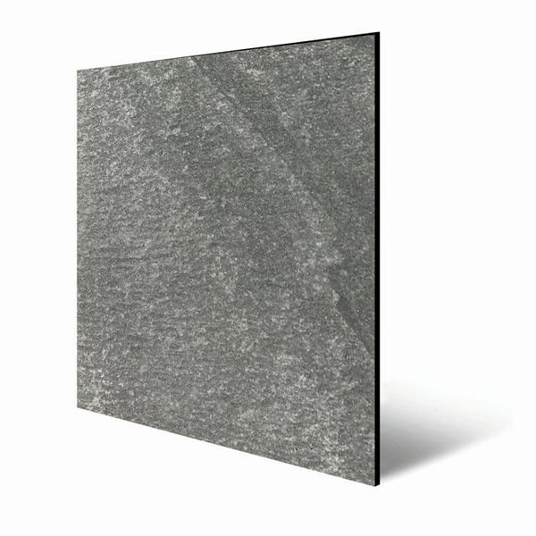 PROVISTON Modulvägg Akustisk väggpanel 7 - 9 x 520 x 520 mm Grå skifferstenspanel Stenutseende