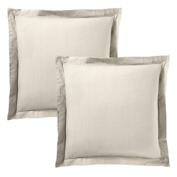 Kudde "Prémium" alla storlekar - Prémium Sand - 63 x 63 cm platt volang quiltad - Prémium Sand -