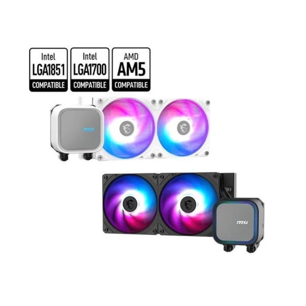 MSI - MAG CORELIQUID A13 240 - Vattenkylningskit - 120 x 120 x 25 mm - Vit