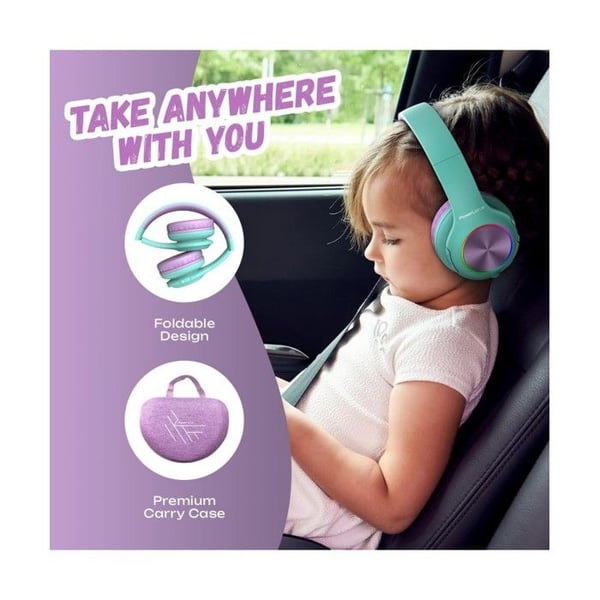 Lasten kuulokkeet - POWERLOCUS - PLED - Bluetooth - Akunkesto 30h - Sisäänrakennettu mikrofoni