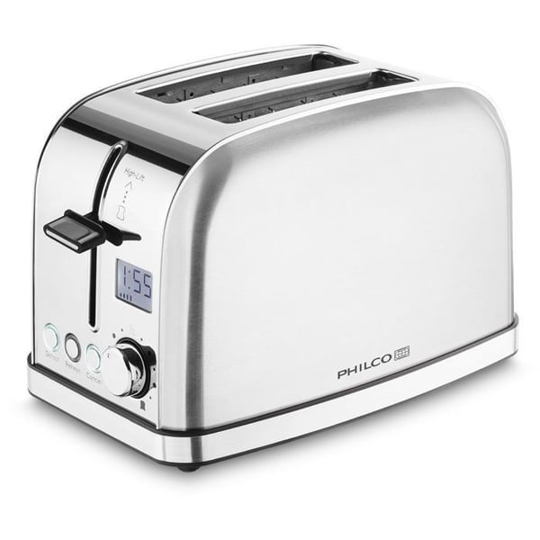 Brödrost - PHILCO - PHTA 4010 - 2 skivor - 950 W - Rostfritt stål silver