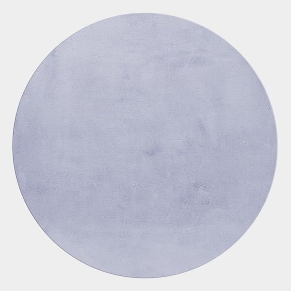 Matta - AYYILDIZ - Långhårig matta - Silver - 160X160 cm - Baksida i bomull Matta - AYYILDIZ - Långhårig matta - Silver - 160X160 cm - Baksida i bomull