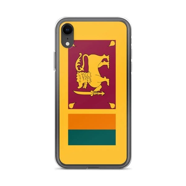 Telefonfodral – Sri Lankas flagga – Kompatibel med iPhone XR – Mjukt fodral – Slitstarkt och stöttåligt - Silikon - Pixelforma