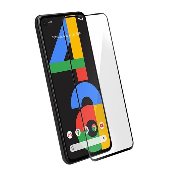 Filmskärmskydd i härdat glas - AVIZAR - Google Pixel 4A - Stötsäker - Ultrafin - Svart