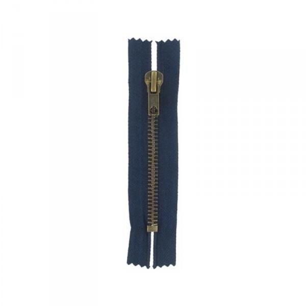Icke-separerbar dragkedja - Prym - Z14 - 15 cm - Messingnät 6 mm - Mörkblå