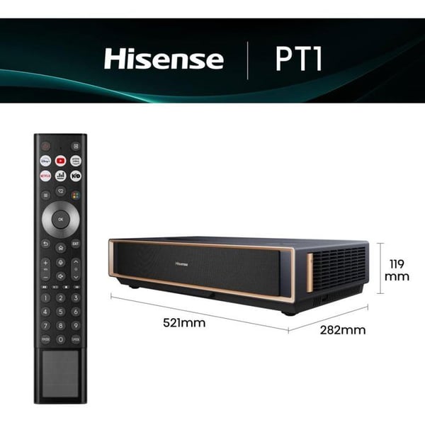 Projektor - HISENSE - Ultra kort afstand laser - 2500 lumen