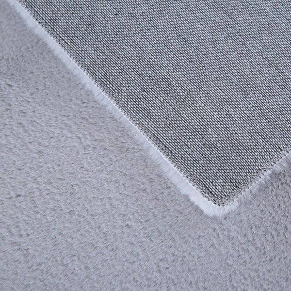 Matta - AYYILDIZ - Långhårig matta - Silver - 160X160 cm - Baksida i bomull