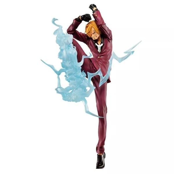 Figur - BANPRESTO - One Piece Ichiban Kuji - Sanji - 15cm - Blå eld-effekt - Exklusiv Japan