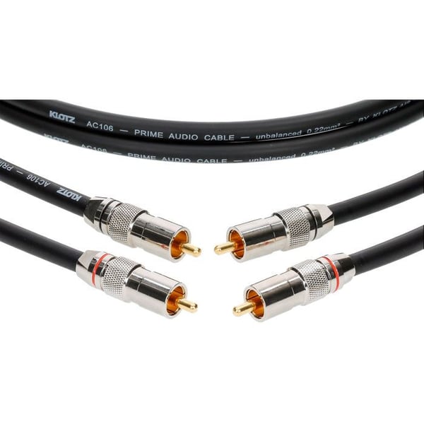 Klotz Spel av 2 RCA-ljudkablar Audiolead 1.5m KLOTZ HiFi-ljudkablar