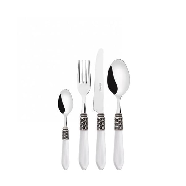 Bestickning - OPTICAL - Antikt Silver - 24 delar - Rostfritt stål 18/10 - Akrilik
