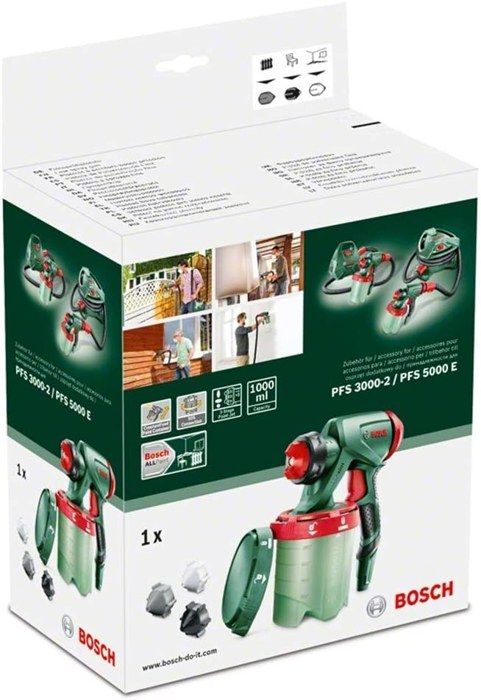 BOSCH Sprøjtepistol til PFS 3000-2/PFS 5000 med 1000 ml beholder