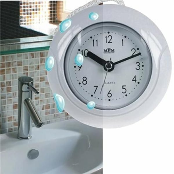 Badrumsklocka - MPM QUALITY - E01.2526.00 - Fuktresistent - Vikbar - Kvarts